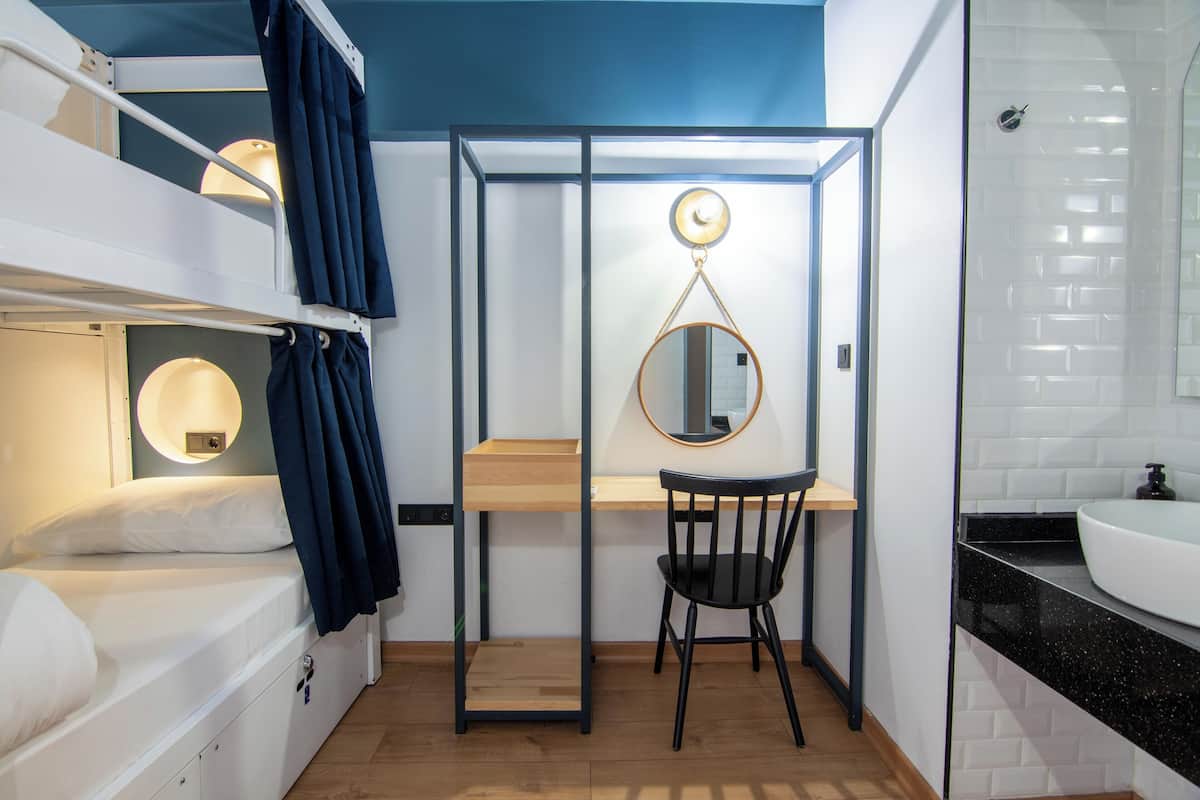 6 Beds Room | Down comforters, desk, laptop workspace, soundproofing