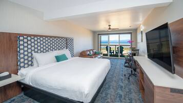 Oceanview King Studio Suite | 1 bedroom, desk, laptop workspace, blackout drapes