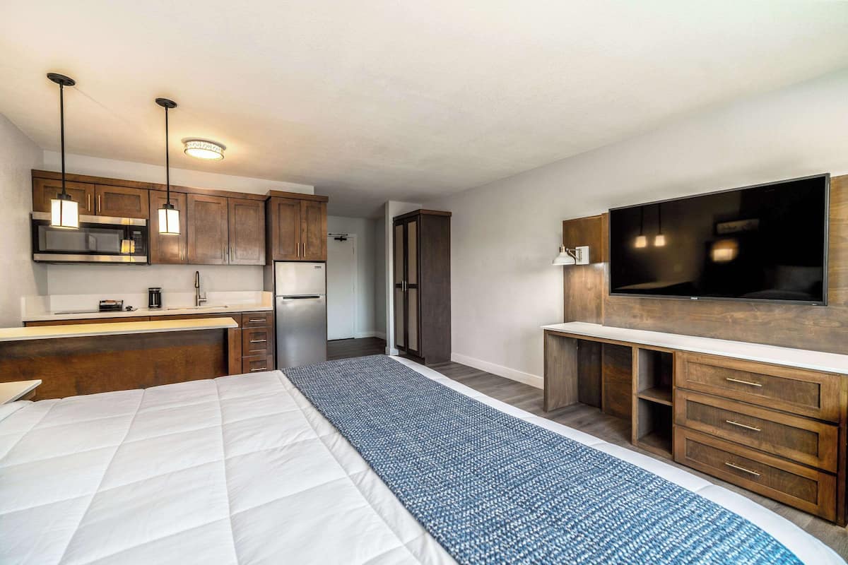 Laptop workspace, blackout drapes, iron/ironing board, free WiFi