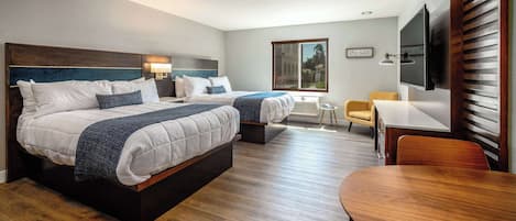 Suite, 2 Queen Beds, Non Smoking | Laptop workspace, blackout drapes, iron/ironing board, free WiFi