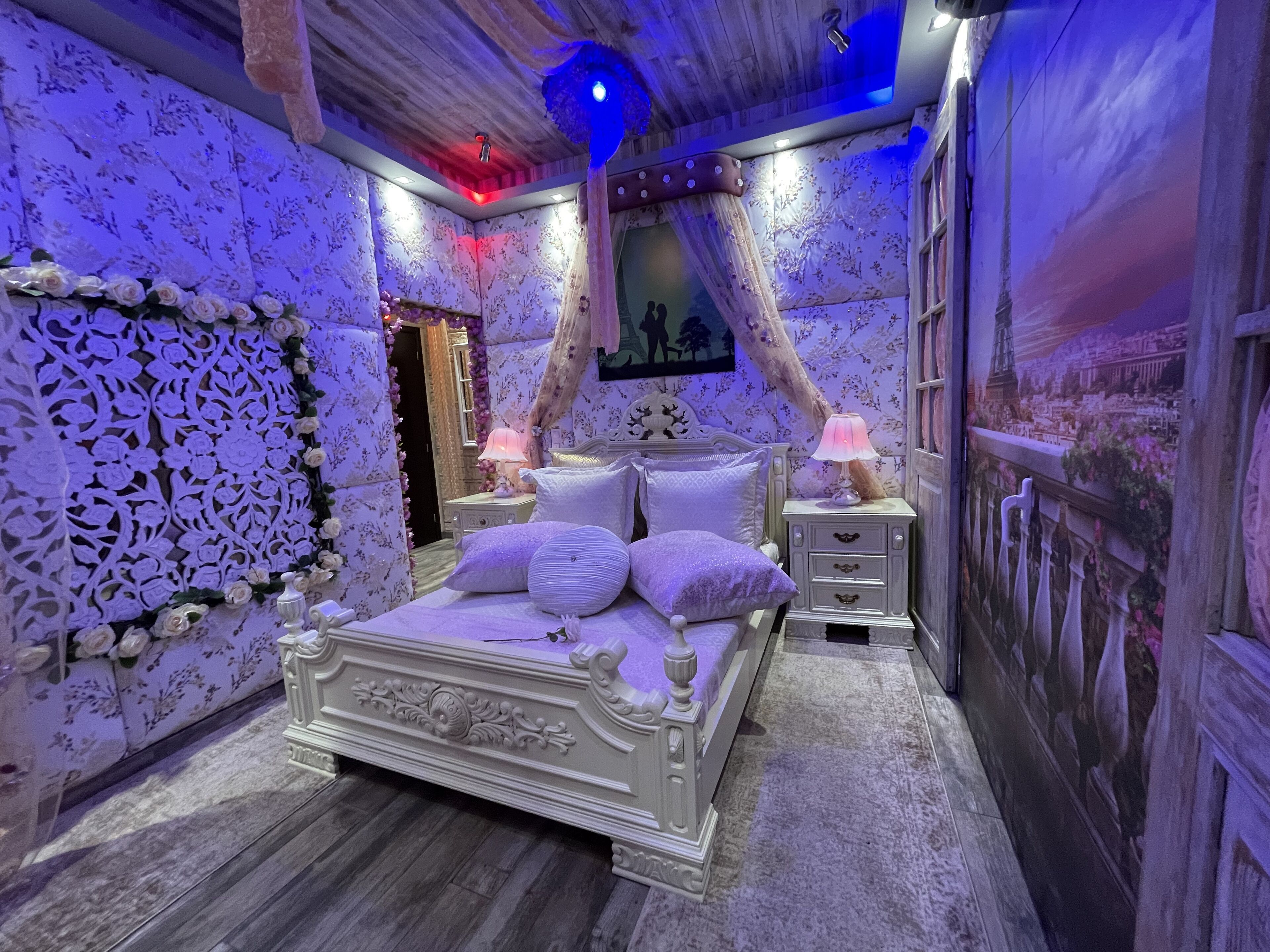 Premium bedding, memory foam beds, individually decorated