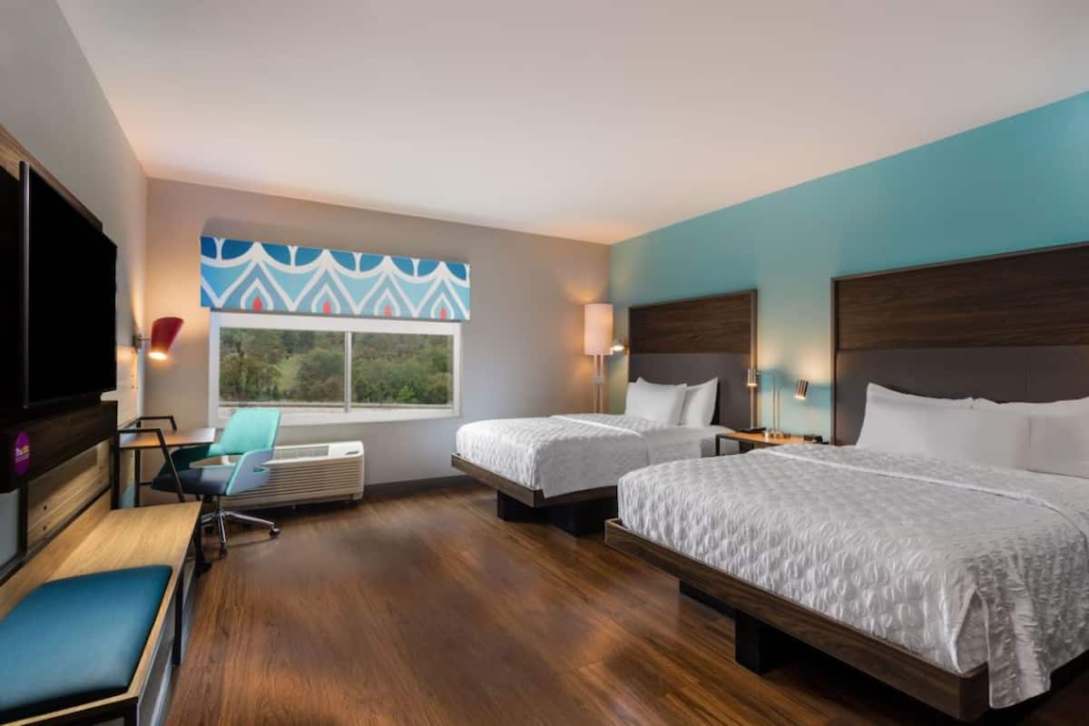 Blackout drapes, iron/ironing board, travel crib, WiFi (free)