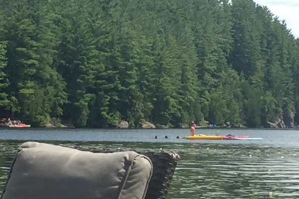 Our swim dock short paddle boat or kayak ride