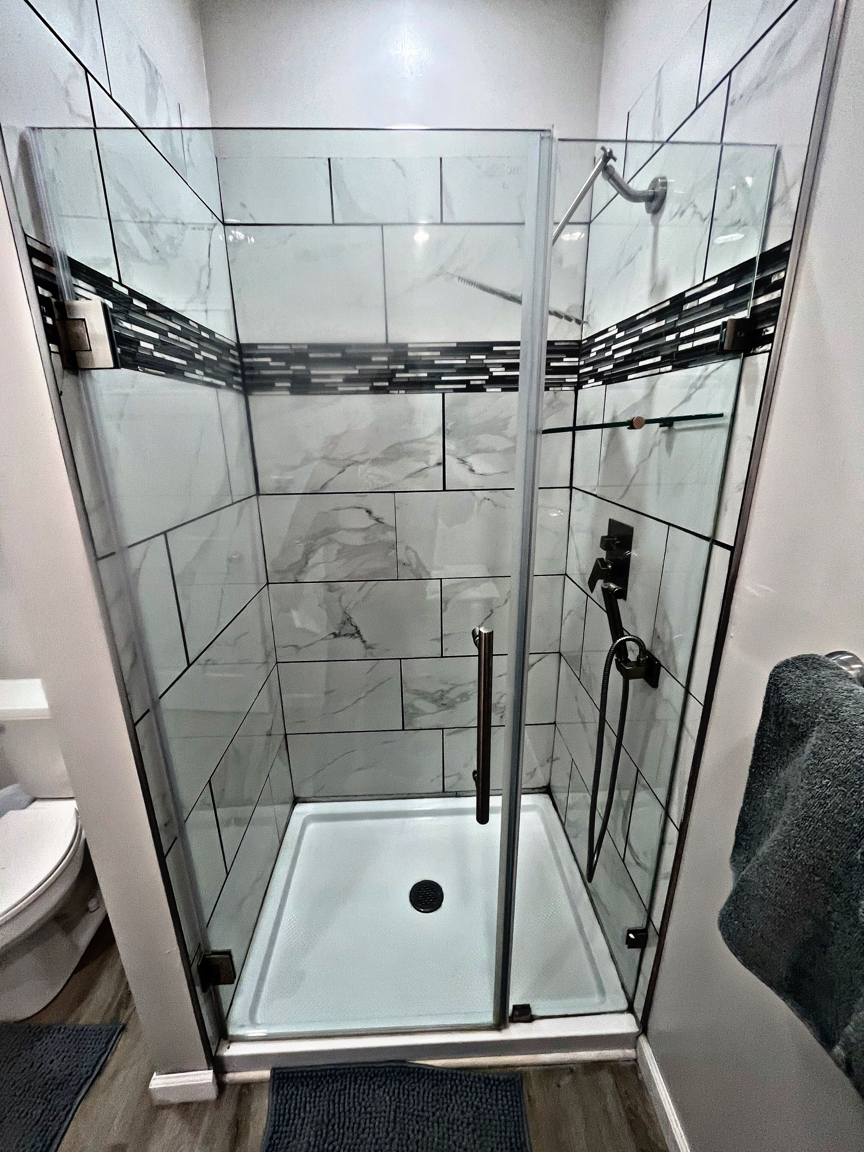 Shower, towels