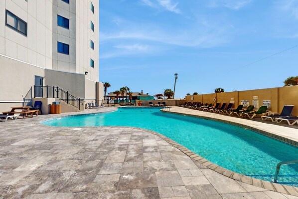 Indoor pool, a heated pool