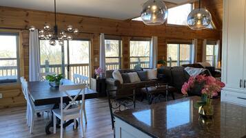 Smart TV, fireplace, video games