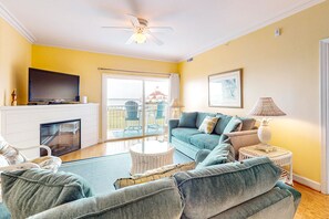 TV, DVD player, books