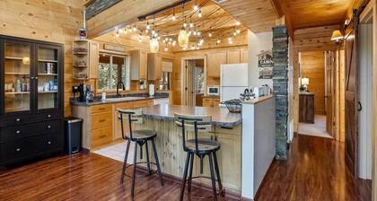 Family Fun Log Cabin in the Pines - Game Room + Slide