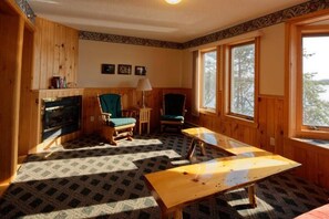 TV, fireplace, table football, ping pong