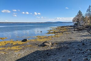 On the beach - Waterfront home and studio combination with fast WiFi, deck, & two kitchens (Surry)