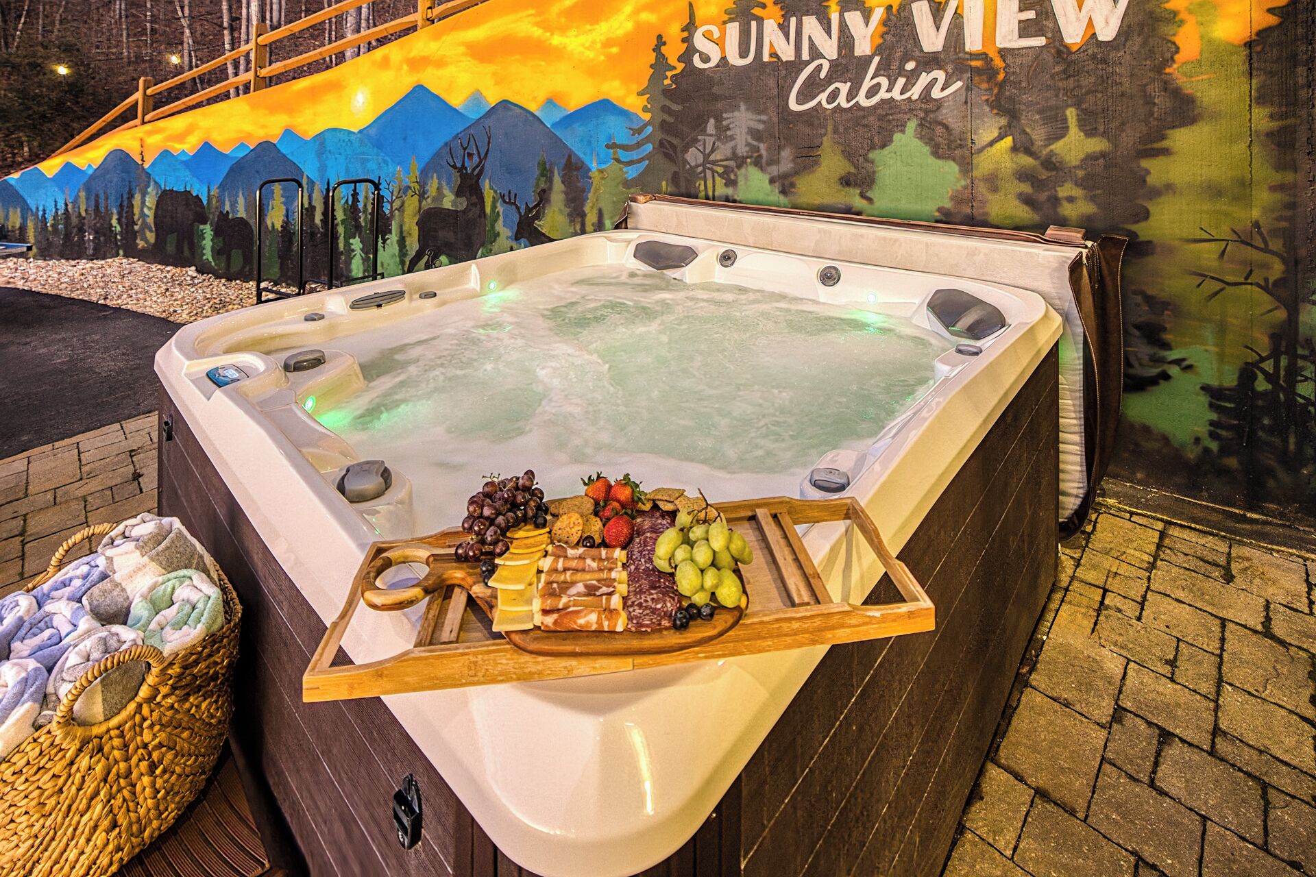 Outdoor spa tub