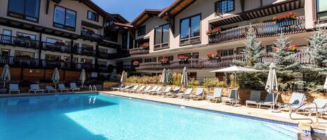 Outdoor pool, a heated pool