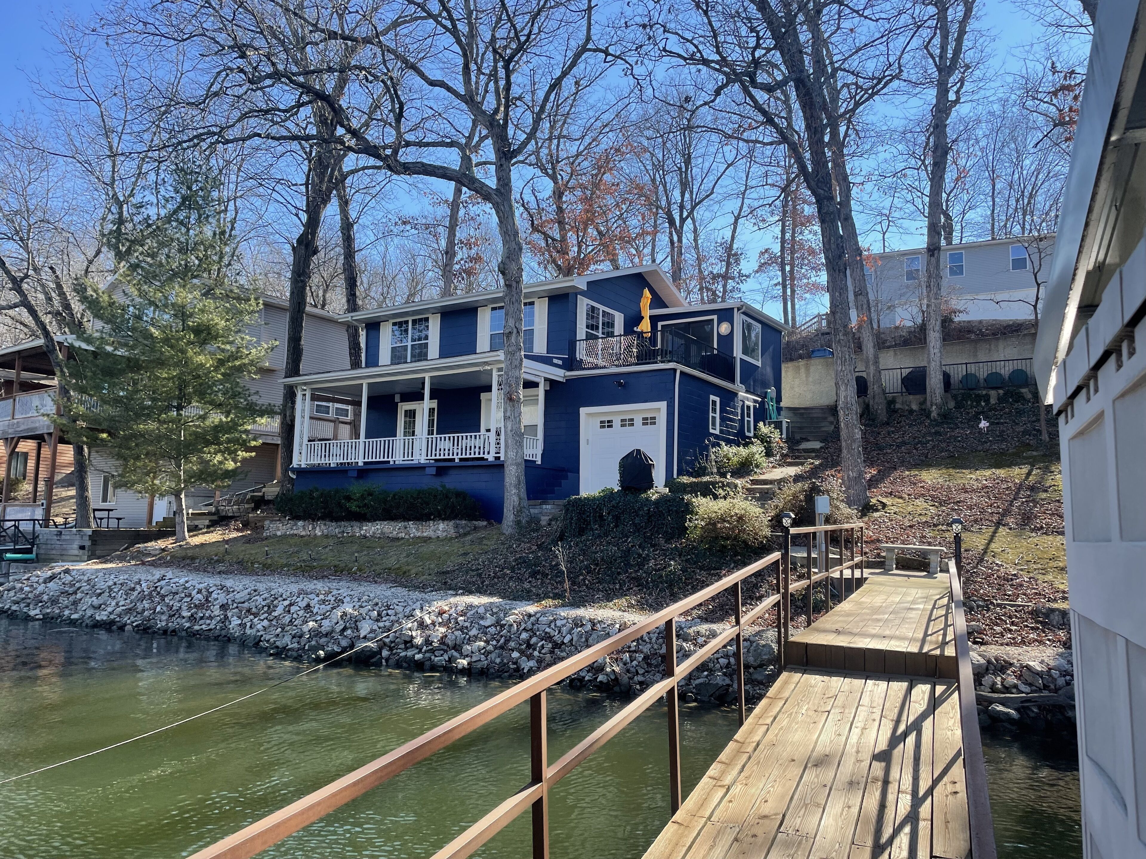 Beautiful Lakehouse on the water at Lake of the Ozarks. 