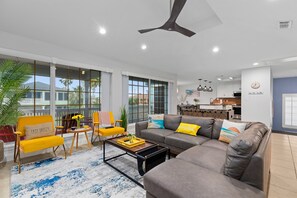 Smart TV, table football, books