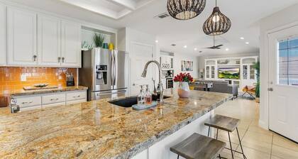 Island Retreat w/ Heated Pool, Spa, BBQ & Games!