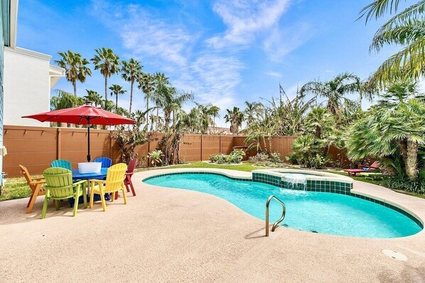 A heated pool