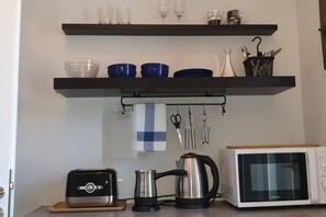 Fridge, microwave, coffee/tea maker, toaster - Rooftop Studio Apt near Metro Holargos 5 Min Walk (Cholargos)