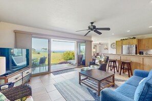 TV, DVD player, books, offices