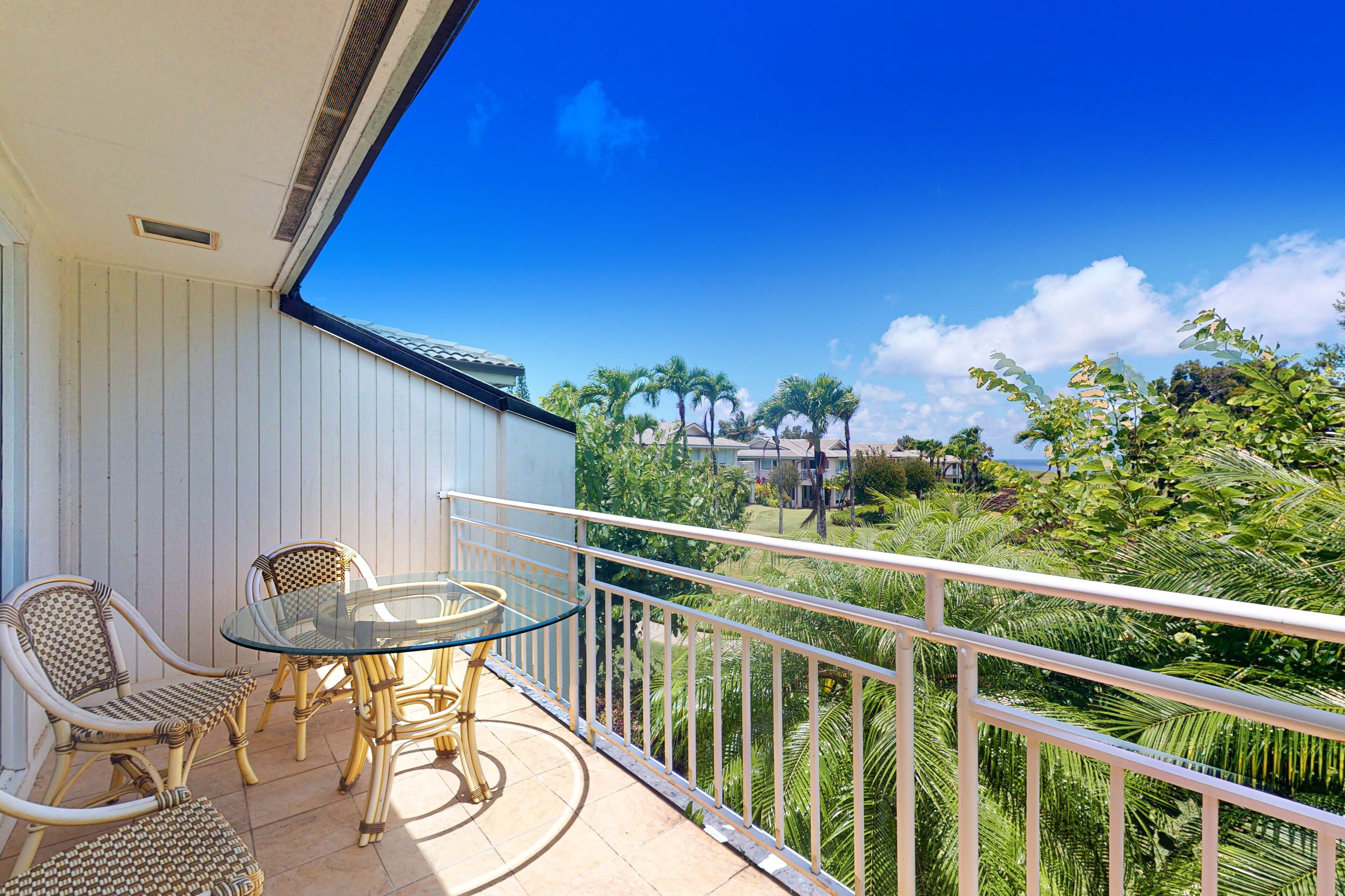 Updated condo with ocean/golf views, lanai, pool & hot tub - walk to beaches