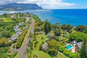 Exterior - Ground floor oceanfront condo w/private lanai, outdoor pool, hot tub, great view (Princeville)