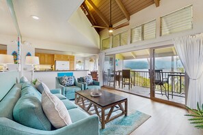 TV, DVD player, books - Oceanfront oasis with spectacular Bali Hai views, balcony, hot tub, pool & W/D (Princeville)