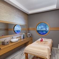 Sauna, steam room, facials, massages