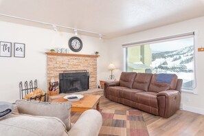 TV, fireplace, DVD player