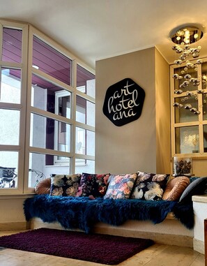 Sittområde i lobbyn