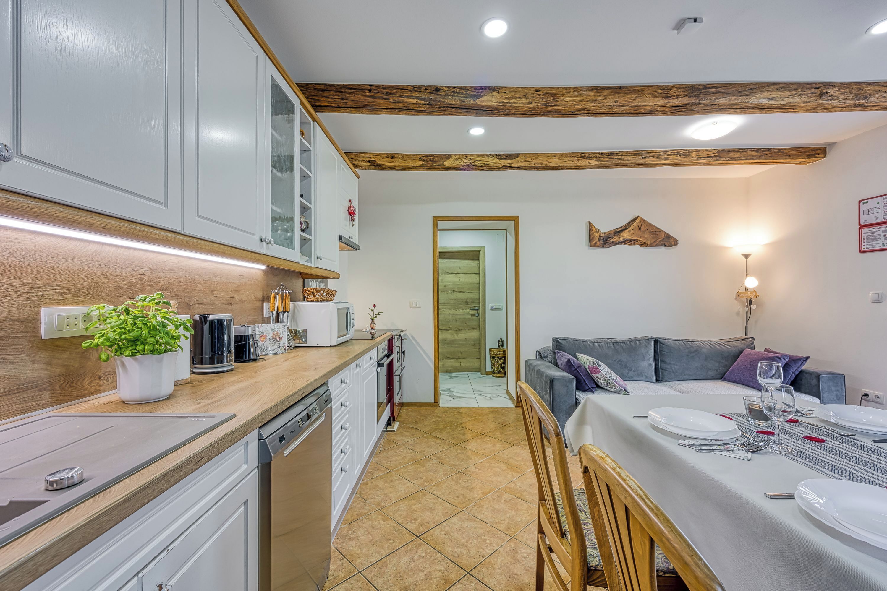 Family House, Multiple Bedrooms, Mountainside (Merry's Spa & Relax House) | Private kitchen | Fridge, microwave, oven, stovetop
