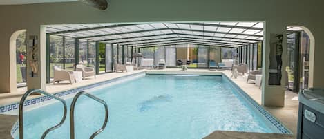 Indoor pool, a heated pool
