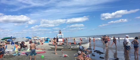 En la playa
