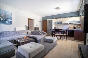 City Apartment | Living area - Kalithea train station 1bedroom 2persons (Moschato-Tavros)