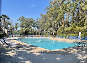 Pool - RENOVATED VILLA NEAR COLIGNY BEACH WITH POOL & TENNIS HILTON HEAD (Hilton Head Island)
