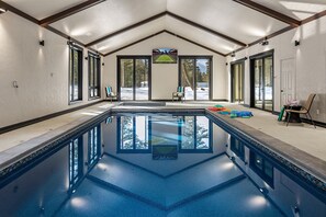 Indoor pool, a heated pool