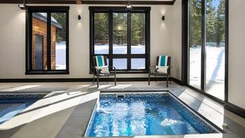 Indoor pool, a heated pool