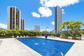 A heated pool