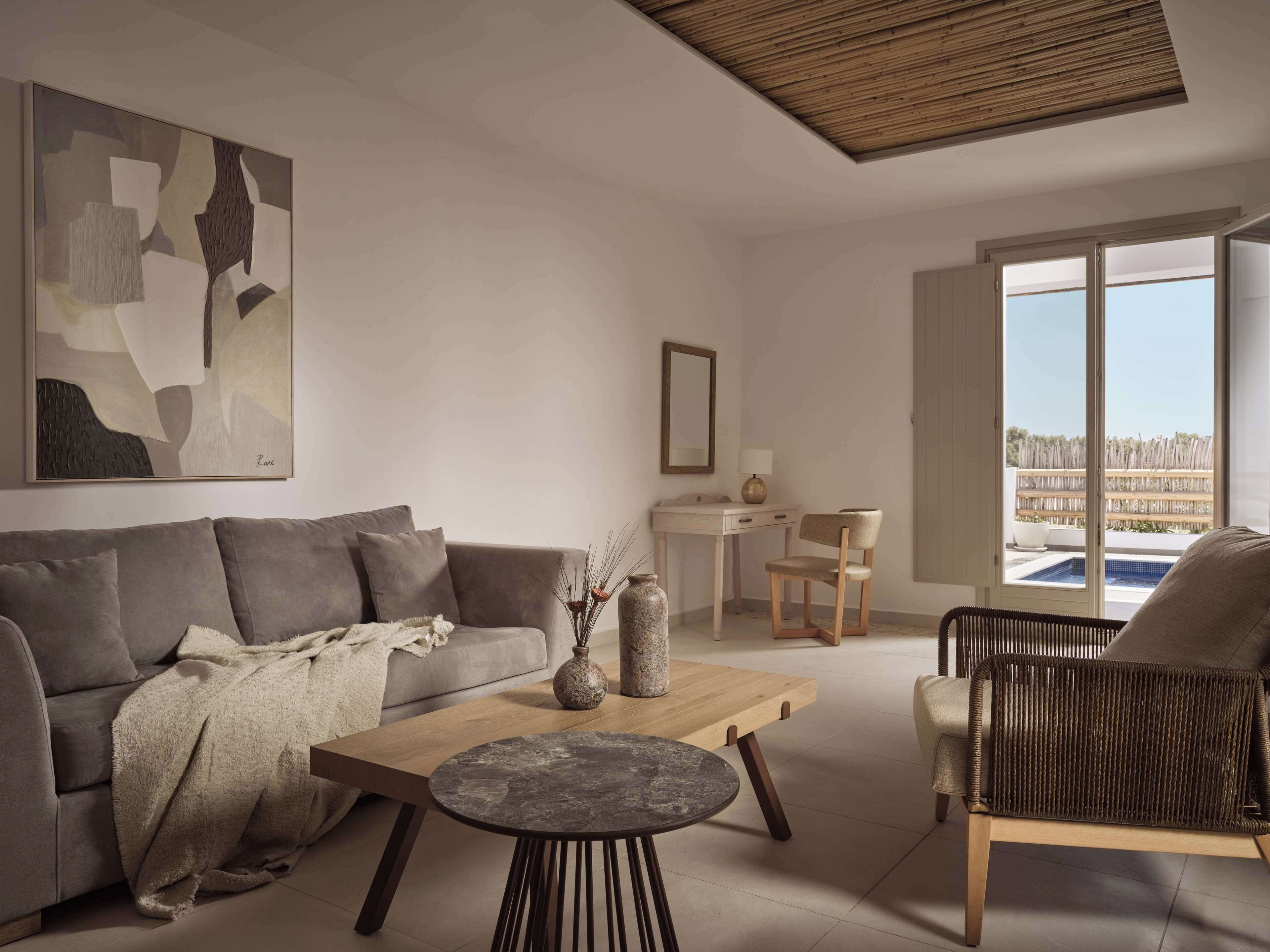 King Premium Duplex Suite  with Private Heated Pool and Hydromassage | Opholdsområde