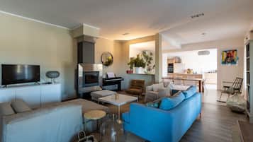 Télévision, cheminée