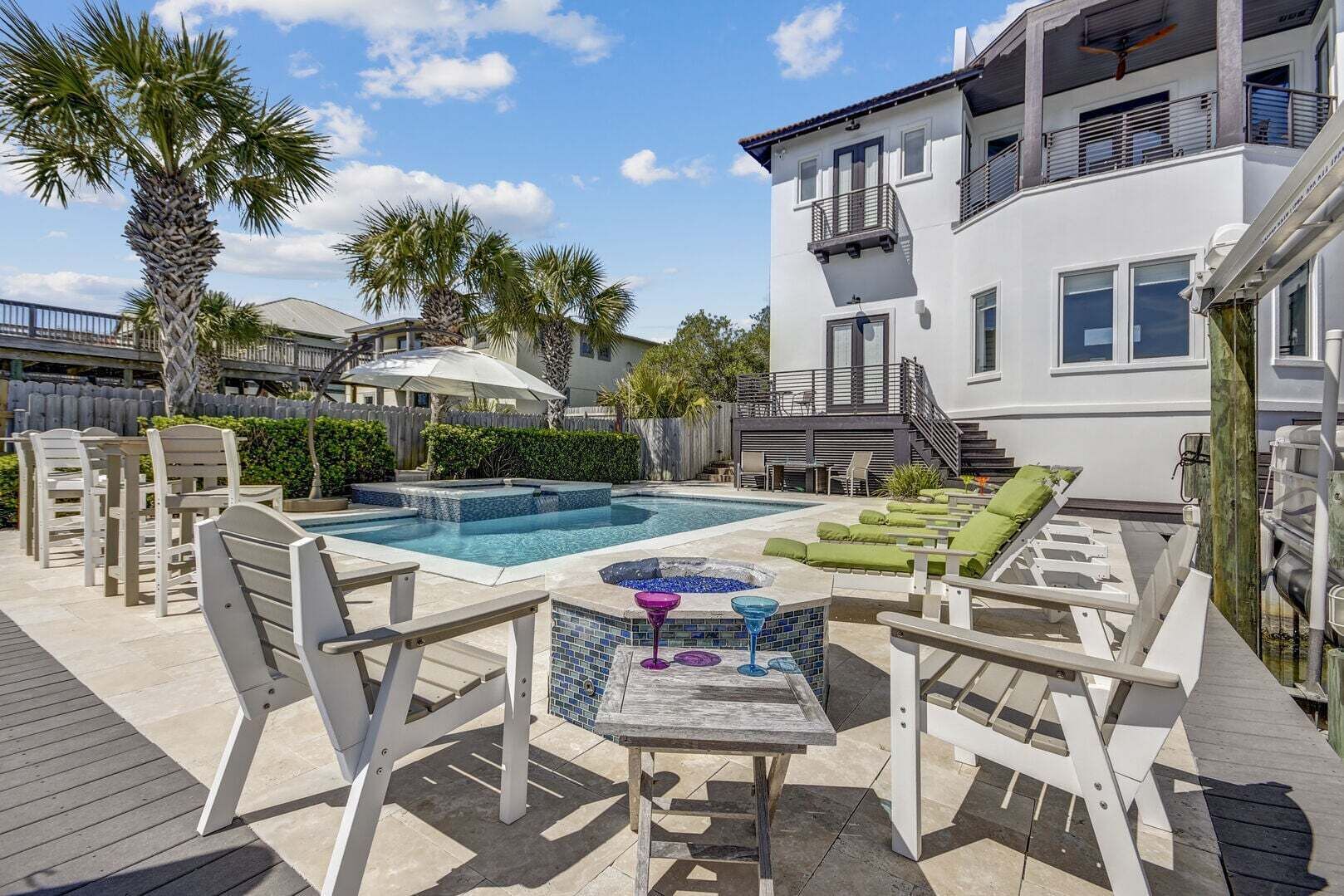 A heated pool
