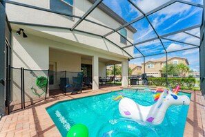 A heated pool