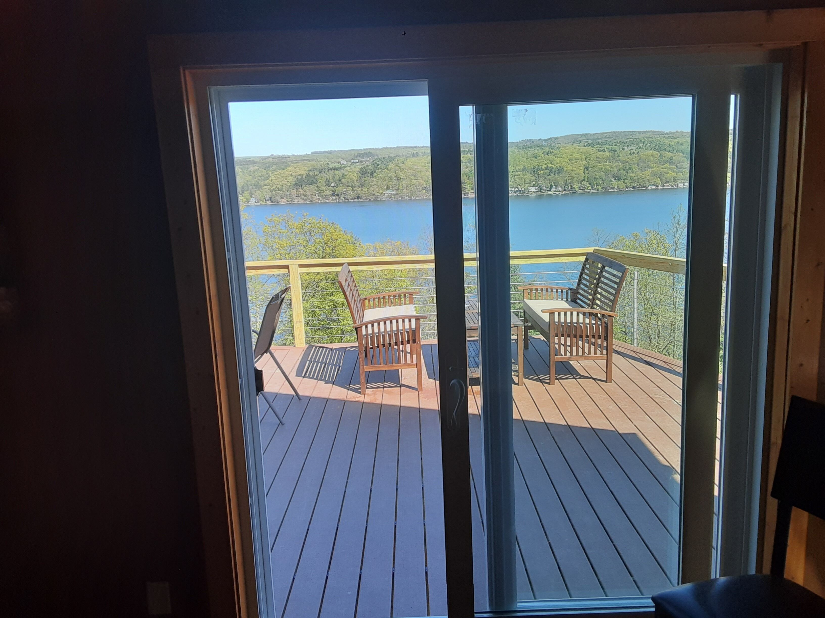 Stunning site with amazing decks, hot tub, walk to private beach on Keuka Lake!