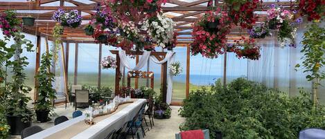 Área para banquetes al aire libre
