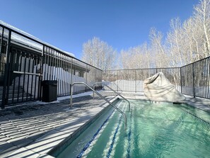 Pool - Snowcreek VII 1403 Deluxe Townhouse, Stunning Mountain Views, 2 Car Garage, Washer Dryer by RedAwning (Mammoth Lakes)