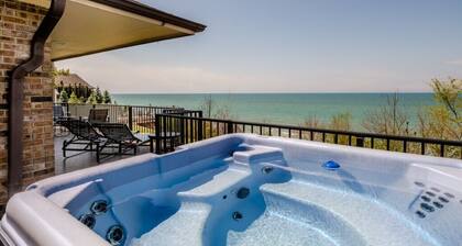 (2026 OPEN!) New Buffalo Lakefront Home With Private Beach and Hot Tub!