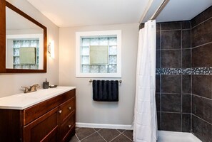 Hair dryer, towels