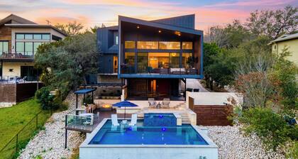 Hilltop Pool + Hot Tub + Fire Pit | Lake Views + Hill Country | Barton