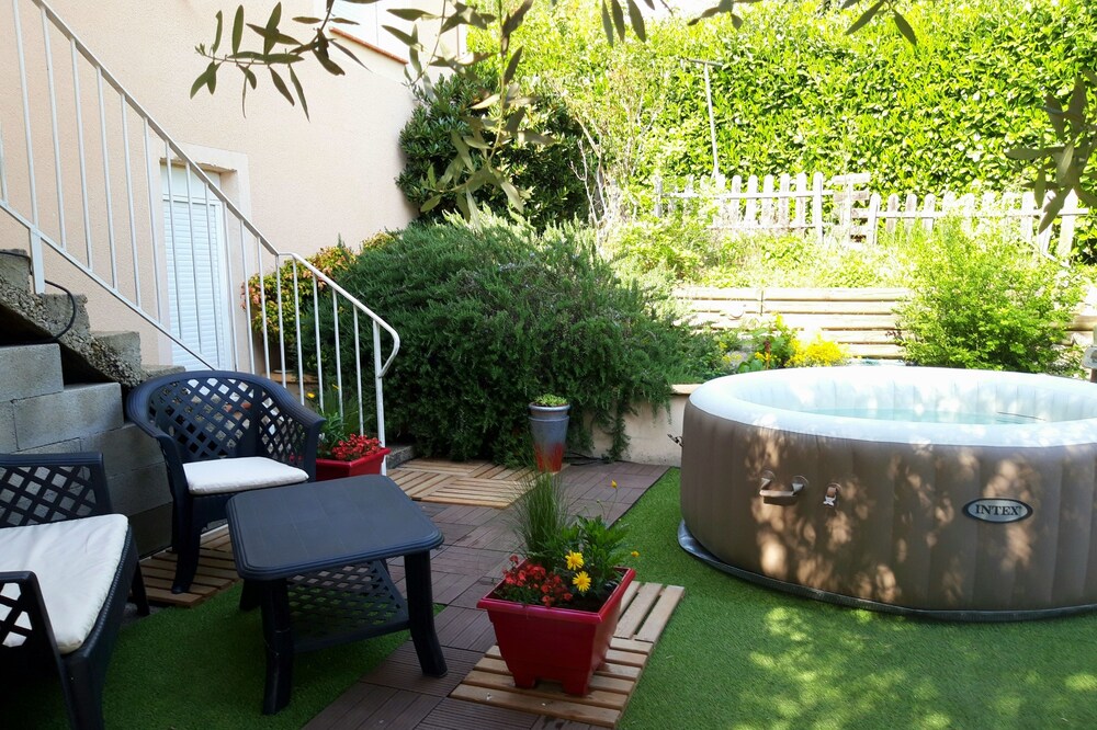 Villa with garden in residential area