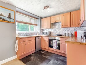 Dishwasher, high chair, cookware/dishes/utensils