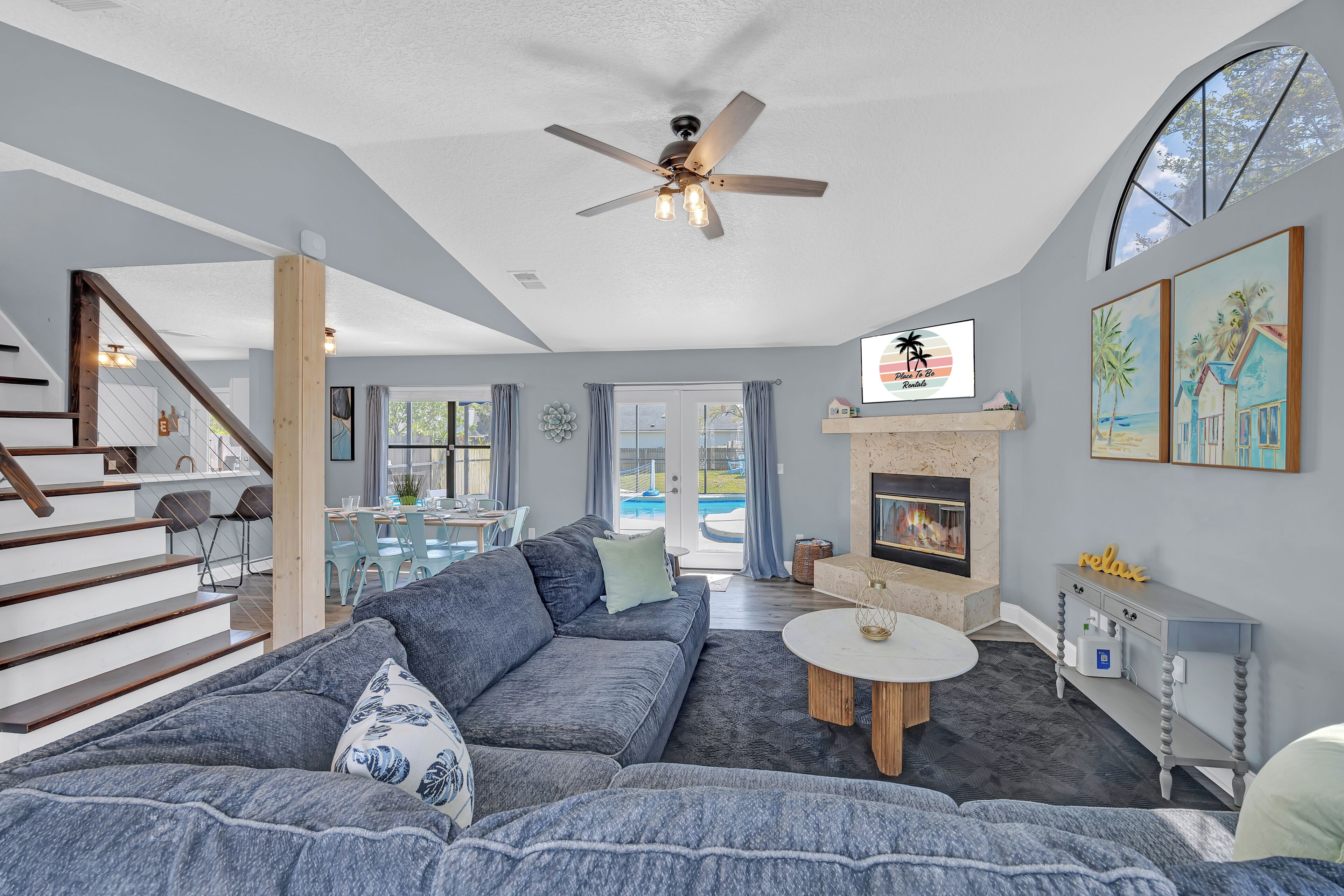 Smart TV, fireplace, offices