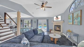 Smart TV, fireplace, offices